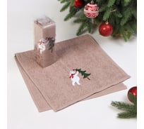Махровое полотенце Этель Белый мишка 30x60 см, 340 г/м2, 100% хл 9852156