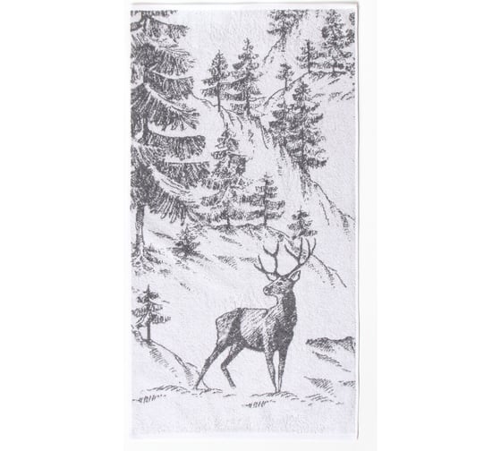 Махровое полотенце Этель Олень в лесу, 70x130 см, 100% хлопок, 420 г/м2 10571867 1
