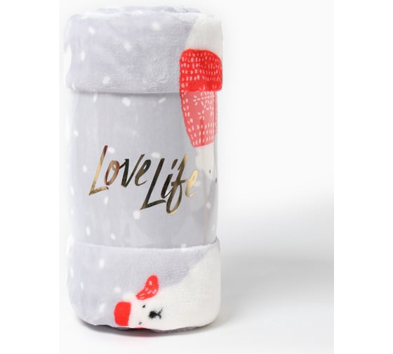 Плед LoveLife "Северные мишки" 200*220 см, 100% п/э, велсофт 280 гр/м2 9518064
