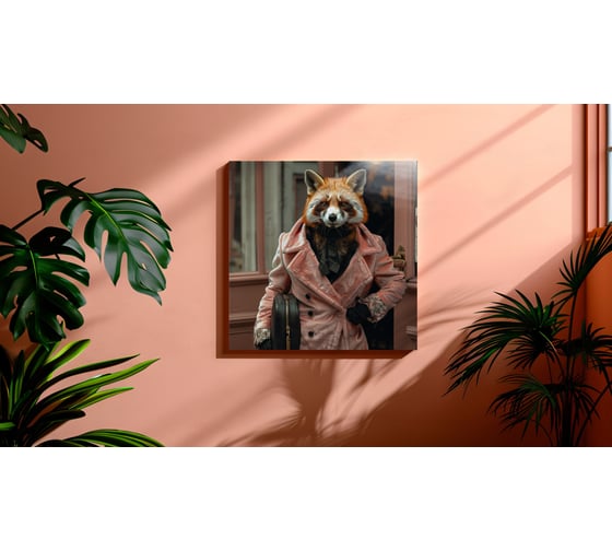 Картина Симфония Модный Лис 40x40 см 1-322