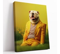 Картина Симфония Бульдог в костюме 50x40 см 1-315