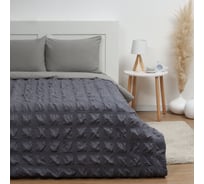 Покрывало LoveLife Texture: dark gray, 240*230±5 см, микрофайбер, 100% п/э 10612664