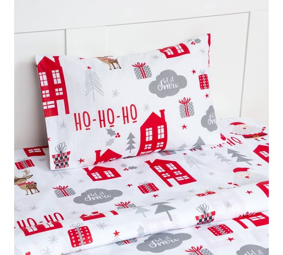 Комплект постельного белья Этель 1.5 спальный Christmas day 143х215 см, 150х214 см, 50х70 см 1 шт, 100 % хлопок, бязь 7655007
