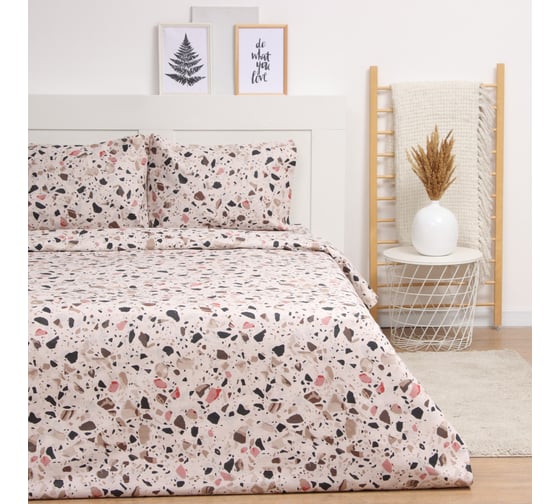Комплект постельного белья LoveLife 2 спальный Мозайка 175х215 см, 210х220 см, 50х70 см, 2 шт, 100% хлопок, бязь, 125 г/кв.м 10404355