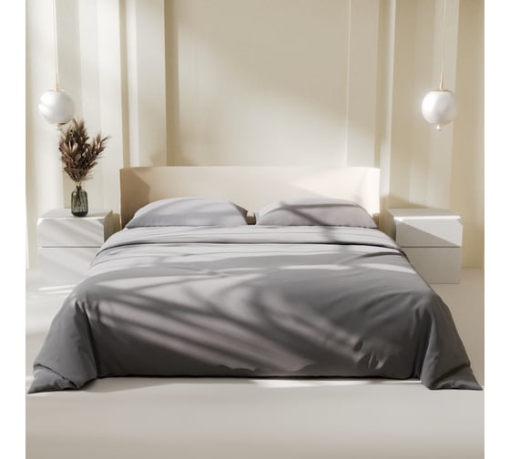 Комплект постельного белья LoveLife 1.5 спальный Gray mist 150х215 см, 150х225 см, 50х70±3 см, 2 шт, микрофибра 85 г/кв.м 9444902 1