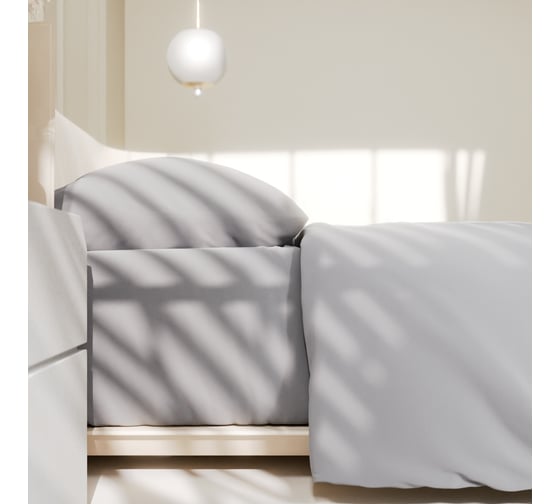 Комплект постельного белья LoveLife 1.5 спальный Gray mist 150х215 см, 150х225 см, 50х70±3 см, 2 шт, микрофибра 85 г/кв.м 9444902