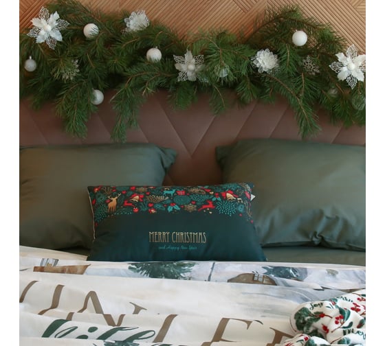 Комплект постельного белья Этель 2 спальный Winter village 175х215 см, 200х220 см, 70х70 см 2 шт, бязь 125 г/кв.м 7356780