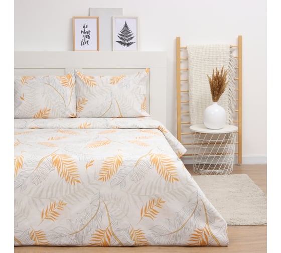 Комплект постельного белья LoveLife 2 спальный Tropical walk 175х215 см, 210х220 см, 50х70 см, 2 шт, 100% хлопок,бязь, 125 г/кв.м 10404339 1