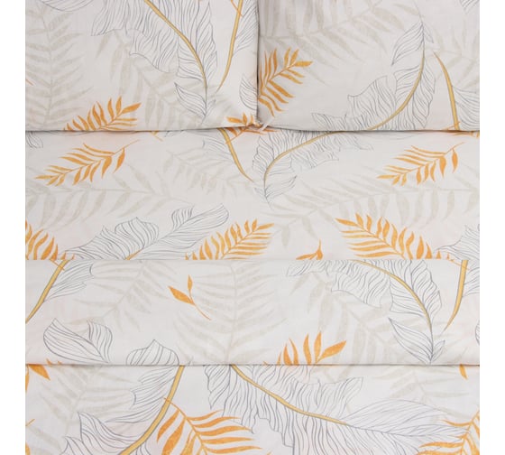 Комплект постельного белья LoveLife 2 спальный Tropical walk 175х215 см, 210х220 см, 50х70 см, 2 шт, 100% хлопок,бязь, 125 г/кв.м 10404339