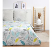 Комплект постельного белья LoveLife 1.5 спальный Одуванчики 153х215 см, 145х220 см, 70х70 см, 2 шт, 100% хлопок, бязь, 125 г/кв.м 10404321