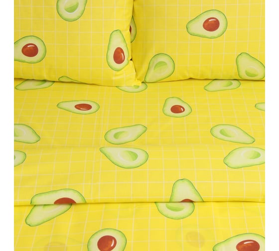 Комплект постельного белья LoveLife 1.5 спальный Avocado 153х215 см, 145х220 см, 50х70 см, 2 шт, 100% хлопок, бязь, 125 г/кв.м 10404333