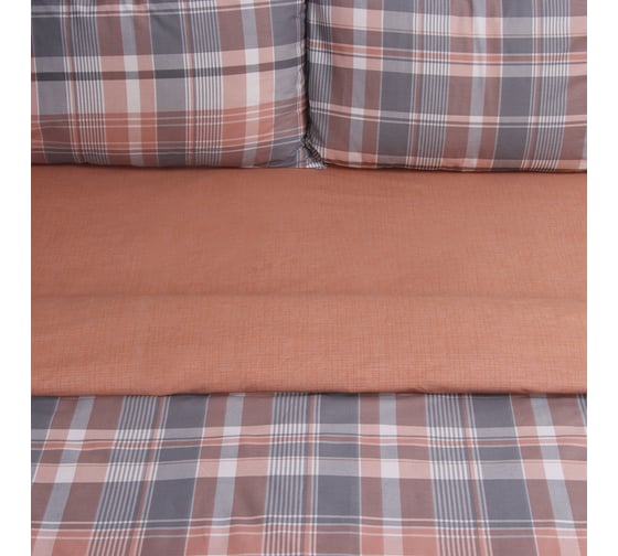 Комплект постельного белья LoveLife 2 спальный Клетка 175х215 см, 200х225 см, 50х70 см, 2 шт, 100% хлопок, сатин, 125 г/кв.м 10416738