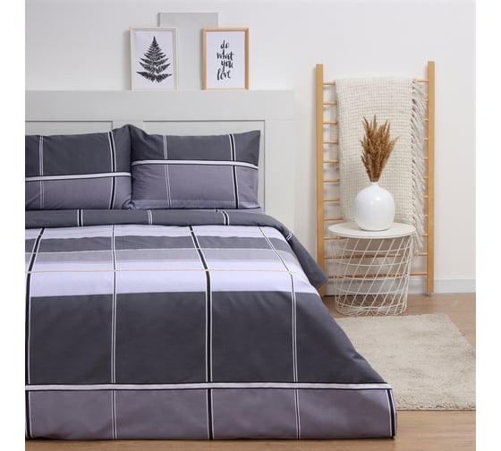 Комплект постельного белья LoveLife дуэт Linear comfort 143х215 см, 2 шт, 225х240 см, 50х70 см, 2 шт 100% хлопок, сатин 125 г/кв.м 10416709 1