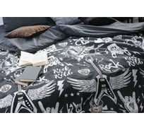 Комплект постельного белья Этель 2 спальный Rock&Roll 175х215 см, 200х220 см, 70х70 см 2 шт, 100% хлопок, бязь 125 г/кв.м 2968339
