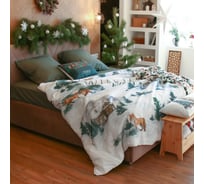 Комплект постельного белья Этель Евро Winter village 200х217 см, 220х240 см, 70х70 см 2 шт, бязь 125 г/кв.м 7356781