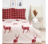 Комплект постельного белья Этель Scottish deer 1.5 сп 143х215 см, 150х214 см, 70х70 см 2 шт, поплин 125 г/кв.м 10385149