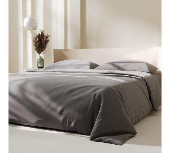 Комплект постельного белья LoveLife евро Gray mist 200х215 см, 225х240 см, 50х70± 3 см, 2 шт, микрофибра 85 г/кв.м 9444905