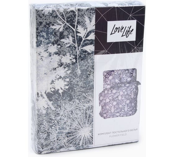 Комплект постельного белья LoveLife 2 спальный Flower field 175х215 см, 210х220 см, 50х70 см, 2 шт, 100% хлопок, бязь, 125 г/кв.м 10404369