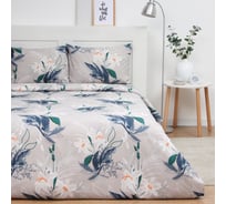 Комплект постельного белья Экономь и Я евро Ice petal 200х215 см, 200х215 см, 50х70 см, 2 шт, полисатин, 80 г/кв.м 10624078