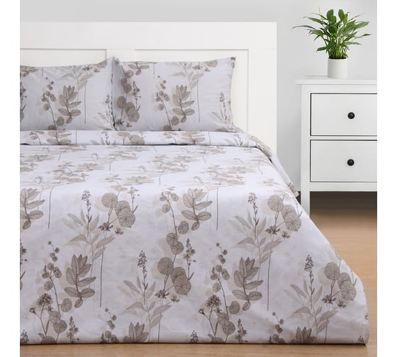 Комплект постельного белья Этель дуэт Dried flowers, 143х215 см, 2 шт, 220х240 см, 50х70 см, 2 шт, бязь, 125 г/кв.м 10389631