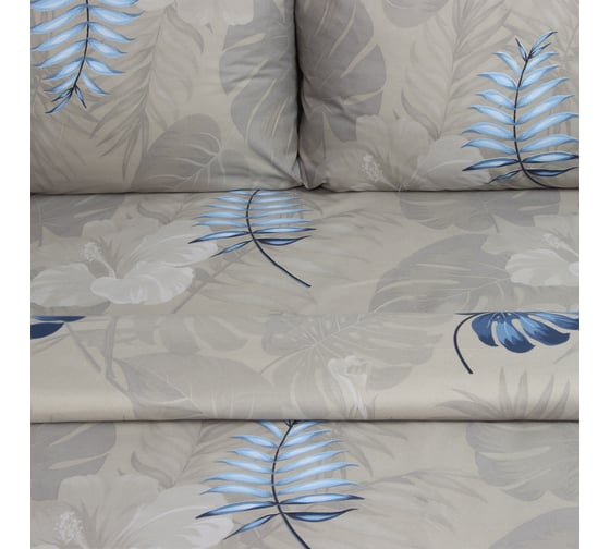 Комплект постельного белья Экономь и Я дуэт Tropical forest 143х215 см, 2 шт, 215х220 см, 50х70 см, 2 шт, полисатин, 80 г/кв.м 10624084
