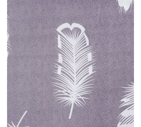 Комплект постельного белья Экономь и Я евро Feather 200х215 см, 200х215 см, 50х70 см, 2 шт, полисатин, 80 г/кв.м 10624096