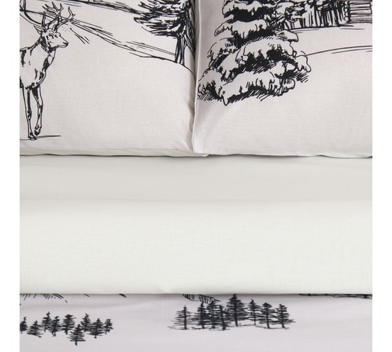Комплект постельного белья Этель евро Winter landscape 200х217 см, 220х240 см, 50х70 см 2 шт, поплин 9823938