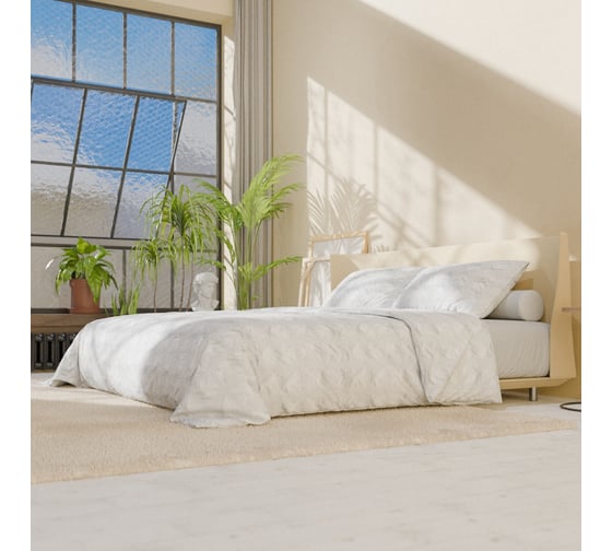 Комплект постельного белья LoveLife 2 спальный Texture: white, 175х215 см, 200х240 см, 50х70 см, 2 шт, микрофибра, 110 г/кв.м 10323188