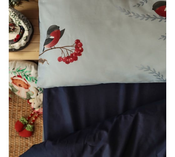 Комплект постельного белья Этель 1,5 Christmas night 143х215 см, 150х214 см, 50х70 см 1 шт, 100% хлопок, бязь 9910294