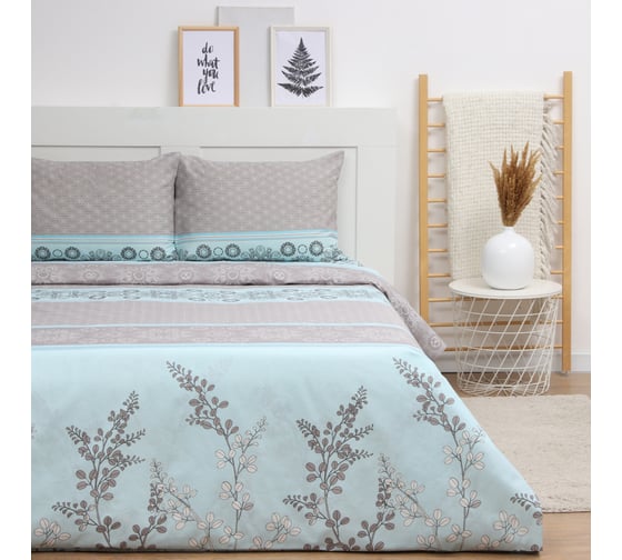Комплект постельного белья LoveLife 2 спальный Flower 175х215 см, 210х220 см, 50х70 см, 2 шт, 100% хлопок, бязь, 125 г/кв.м 10404344 1