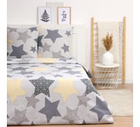 Комплект постельного белья LoveLife 1.5 спальный Звезды 153х215 см, 145х220 см, 70х70 см, 2 шт, 100% хлопок, бязь, 125 г/кв.м 10404336