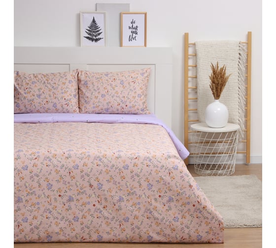 Комплект постельного белья LoveLife 2 спальный Summer mood 175х215 см, 200х225 см, 50х70 см, 2 шт, 100% хлопок, сатин, 125 г/кв.м 10416692