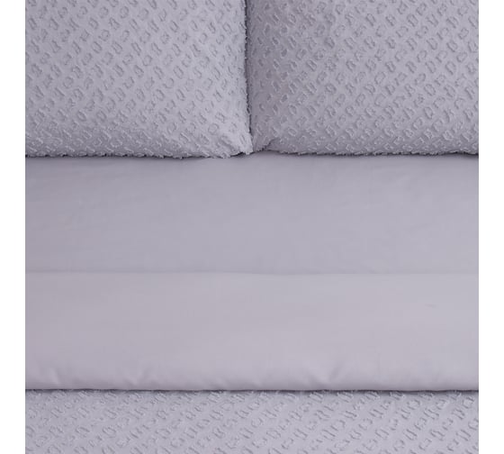 Комплект постельного белья LoveLife Tufting евро Квадрат 200х217 см, 230х240 см, 50х70 см, 2 шт, цвет серо-сиреневый, 110 г/кв.м10323096