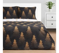 Комплект постельного белья Этель Евро Golden Christmas 200х217 см, 220х240 см, 70х70 см 2 шт, бязь 10385165