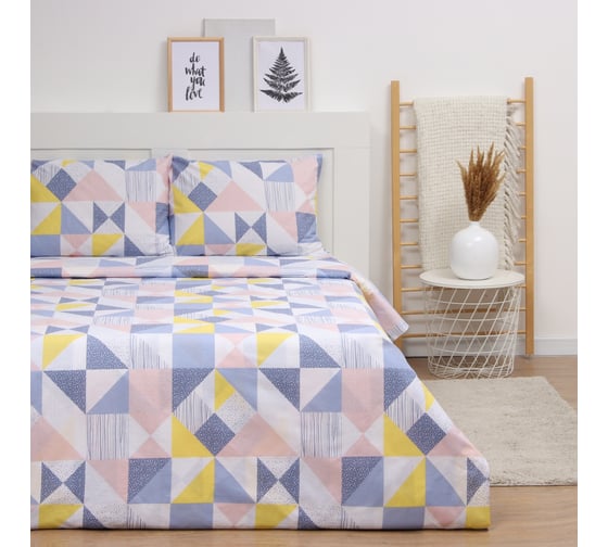 Комплект постельного белья LoveLife евро Зазеркалье 225х215 см, 240х220 см, 50х70 см, 2 шт, 100% хлопок, бязь, 125 г/кв.м 10404342 1
