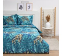 Комплект постельного белья LoveLife евро Exotic 225х215 см, 240х220 см, 50х70 см, 2 шт, 100% хлопок, бязь, 125 г/кв.м 10404379