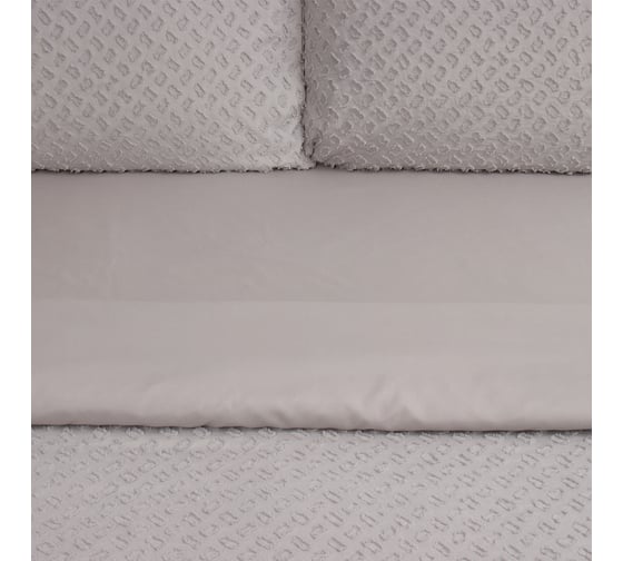 Комплект постельного белья LoveLife Tufting 1.5 спальный Квадрат 143х215 см, 150х230 см, 50х70 см, 2 шт, цвет серый, 110 г/кв.м 10323089