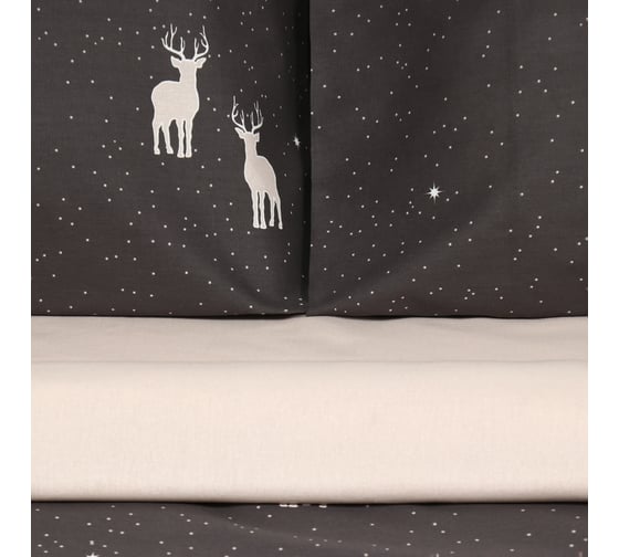 Комплект постельного белья Этель Евро Magic night 200х217 см, 220х240 см, 70х70 см 2 шт, бязь 10383293