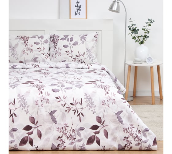 Комплект постельного белья Экономь и Я евро Spring morning 200х215 см, 200х215 см, 50х70 см, 2 шт, полисатин, 80 г/кв.м 10624074 1