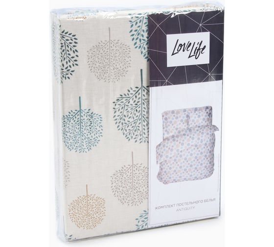 Комплект постельного белья LoveLife 1.5 спальный Antiquity 153х215 см, 145х220 см, 50х70 см, 2 шт, 100% хлопок, бязь, 125 г/кв.м 10404371