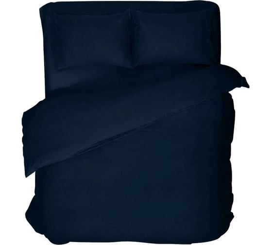 Комплект постельного белья Verossa Сатин, 1.5-спальный, Twilight blue, 125 гр/м2, с наволочками 70/70 790358