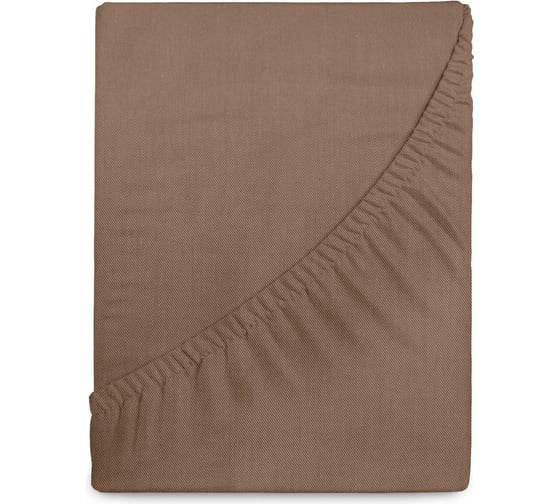 Простыня Verossa Сатин, на резинке, 200/200/30, борт 30, Caramel, 125 гр/м2, 780697