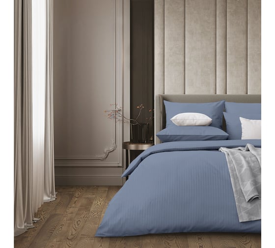 Простыня Verossa Страйп 180/215 Sapphire, 120 гр/м2, 925726 1