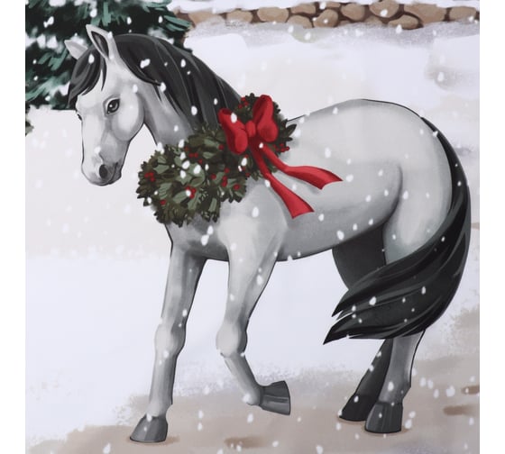 Комплект штор Этель Winter ranch 145*260 см-2 шт, 100% п/э, 140 г/м2 10618049
