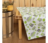 Простыня для бани Этель "Герой бани" 150x180 см, 100% хлопок, вафельное полотно 4662044