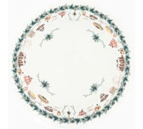 Скатерть Этель New Years treat d=150 см +/-3 см, с ВГМО, 100% хлопок, саржа 190 гр/м2 10554242