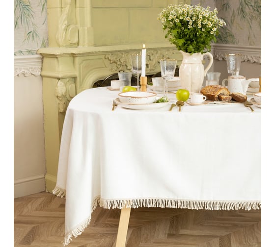Скатерть Этель Home and linen 145x180 см, 100% лен 360 г/м2 10300782