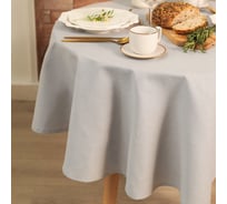 Скатерть Этель Kitchen круглая 146 см +/-2 см, светло-серый, 100% хлопок, саржа 250 г/м2 10472147