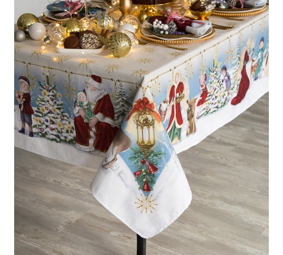 Набор столовый Этель Christmas time скатерть 150х220 +/-3 см с ГМВО, салфетки 40х40 см - 12 шт, хлопок 100% 4496663