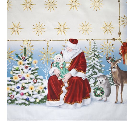Набор столовый Этель Christmas time скатерть 150х220 +/-3 см с ГМВО, салфетки 40х40 см - 12 шт, хлопок 100% 4496663
